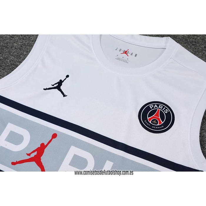 Camiseta de Entrenamiento Paris Saint-Germain 22-23 Sin Mangas Blanco y Gris